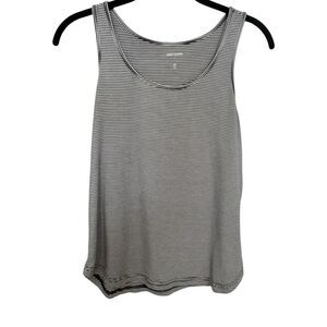 Cozy Earth Women's Bamboo Stretch-Knit Lounge Tank Top Striped Size Small Blue